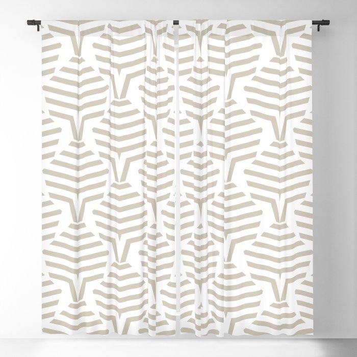 Tan and white top curtains