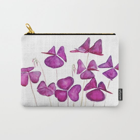 purple clover leaves Carry-All Pouch