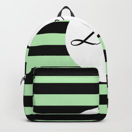 Vintage Love - Pastel green and black design Backpack