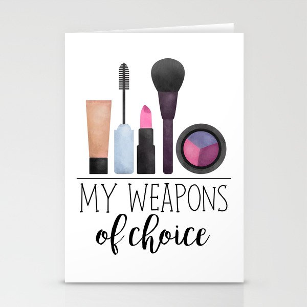 My Weapons Of Choice  |  Makeup Stationery Cards