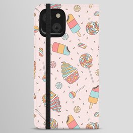Sweet Candy Pattern in Pink iPhone Wallet Case
