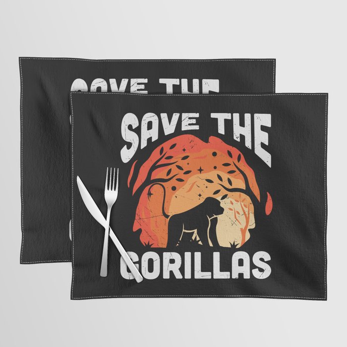 Save The Gorillas Placemat