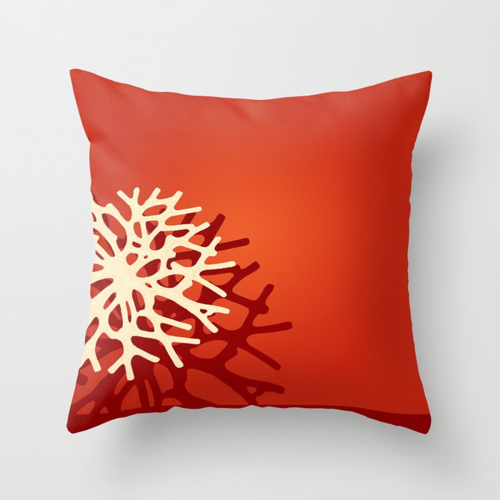 Coral beach sales throw pillows