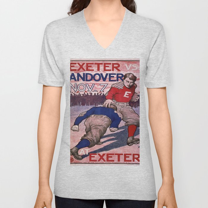 Vintage poster - Exeter vs. Andover College Football V Neck T Shirt