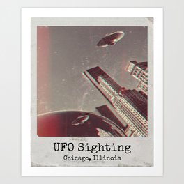 UFO Sighting in Chicago Art Print