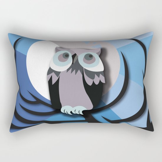 Moonlight Owl Rectangular Pillow