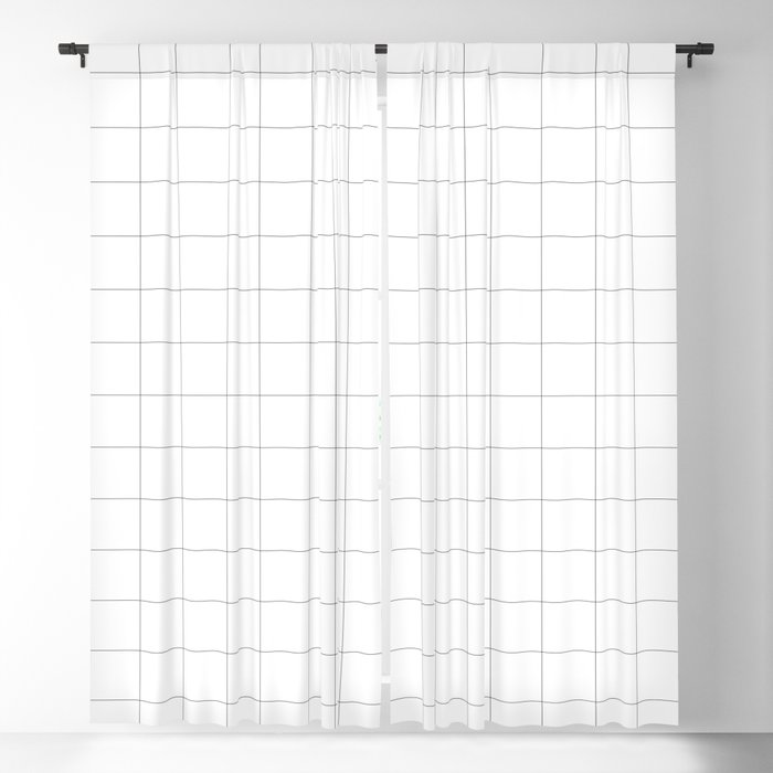 White Grid  /// pencilmeinstationery.com Blackout Curtain