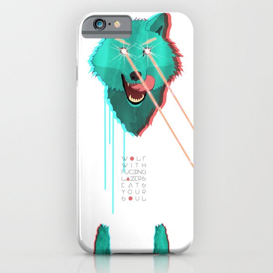 Wolf With F**king lasers iPhone & iPod Case