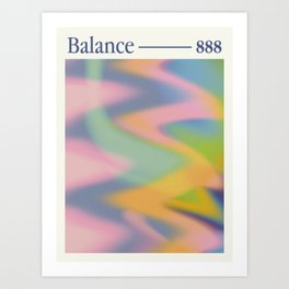 Angel Numbers \\ 888 Balance \\ Color Aura Art Print