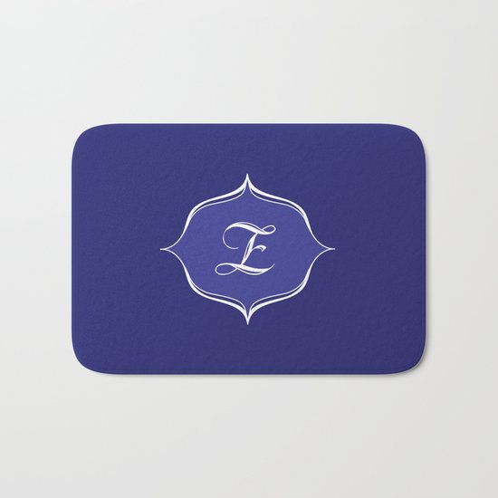 Z Monogram Royal Blue Bath Mat