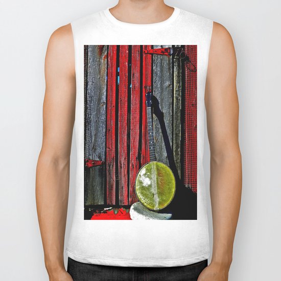 The Conductor's Banjo Biker Tank