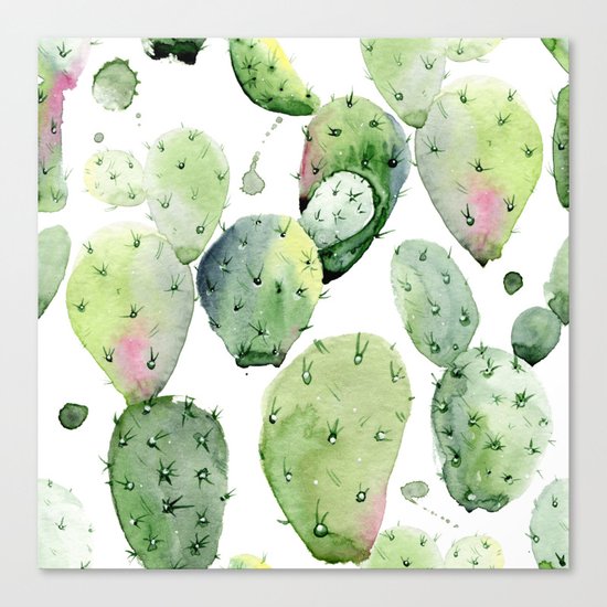 Cactus commotion Canvas Print