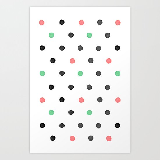 Watercolor Polka! Art Print