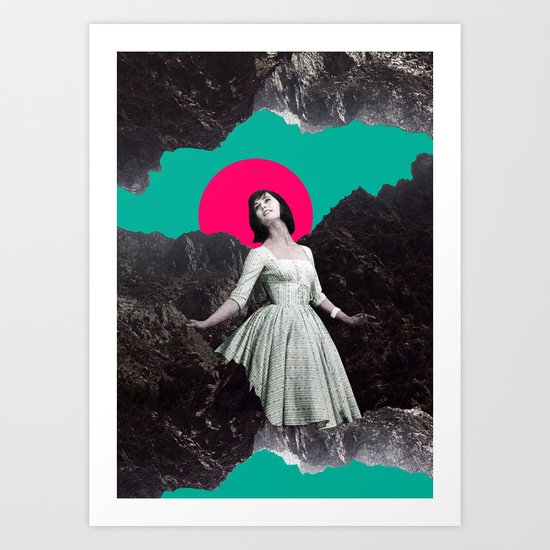 Between a rock and a hard place. Art Print