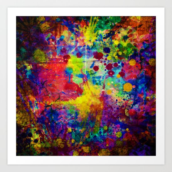 colorful canvas ii Art Print