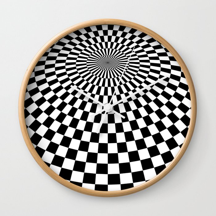 Checkered Sphere Wall Clock