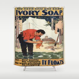 Vintage poster - Soap Shower Curtain
