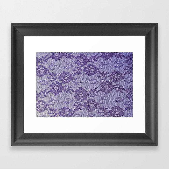 Purple lace Framed Art Print