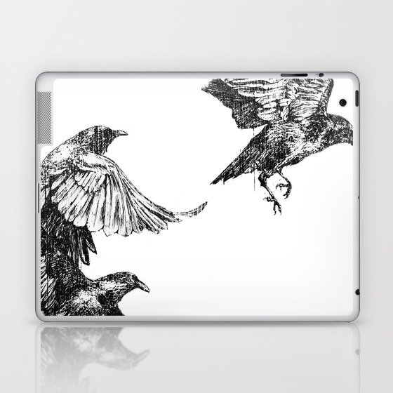 Crows in flight Laptop & iPad Skin