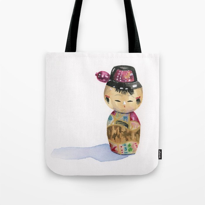 Kokeshi Doll Tote Bag by amynorkitisart 