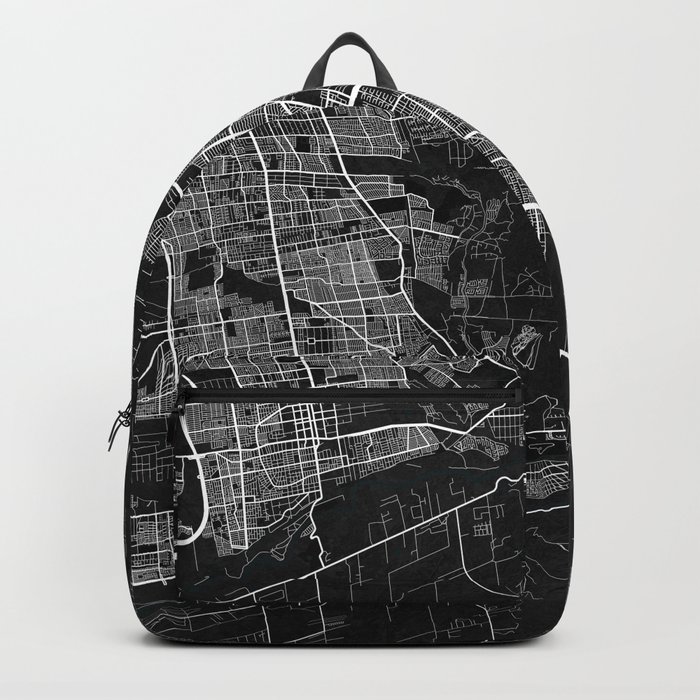 Puente Alto City Map of Cordillera, Chile - Dark Backpack