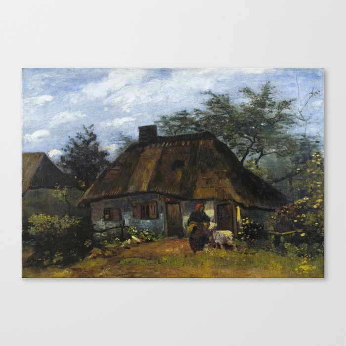 Farmhouse in Nuenen by Vincent van Gogh,1885 Canvas Print
