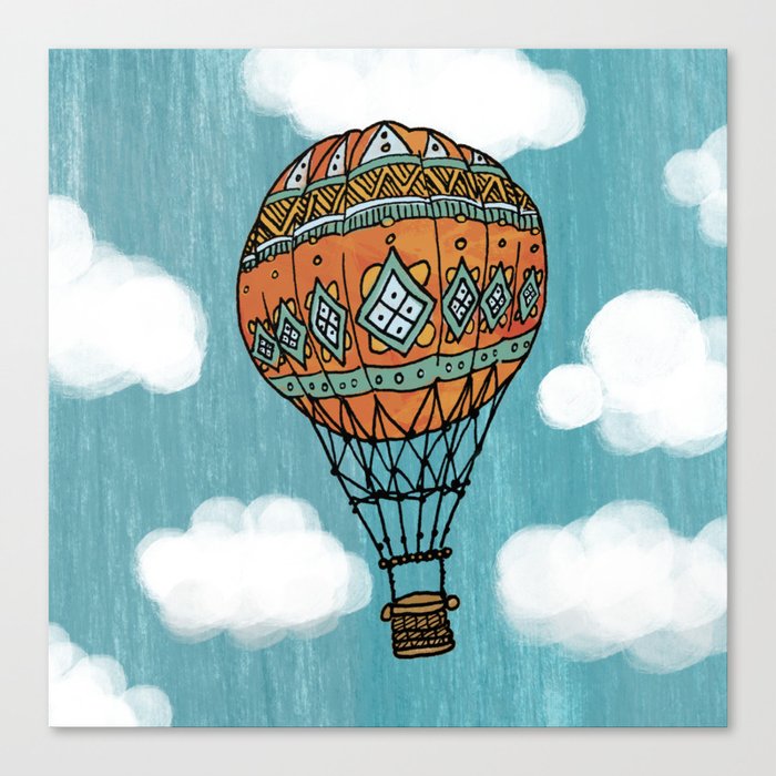 Hot Air Ballon in the Sky Canvas Print