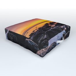 Rangitoto Island New Zealeand Outdoor Floor Cushion | Rocks, Globewanderer, Amazingpictures, Dronephotos, Wanderlust, Darylfrakes, Islandsunsets, Islandsunrise, Earthporn, Pinks 