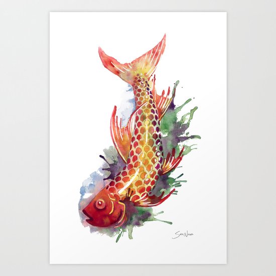 Fish Splash Art Print