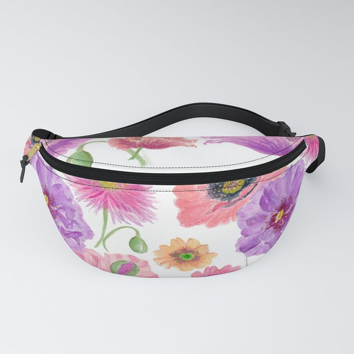 Watercolour Poppies Fanny Pack