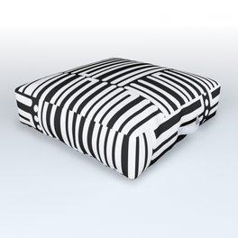 Black and white  Outdoor Floor Cushion