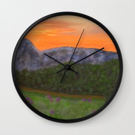 Sunset Hike  Wall Clock