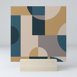 Geometeric Neutral Minimal Mini Art Print