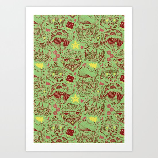 Have a Hipster Christmas! Art Print