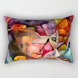 Rainbow Leaves Rectangular Pillow