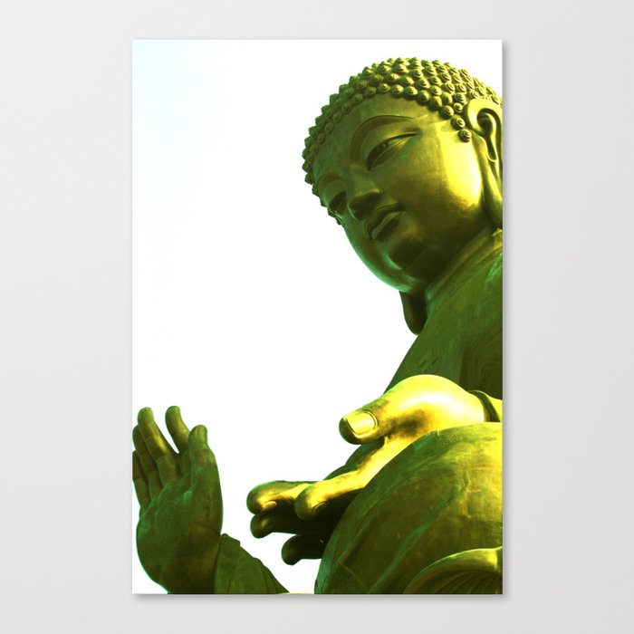 Green Buddha Canvas Print