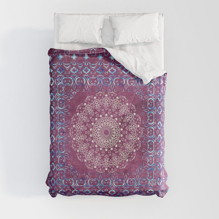 Old Bookshop Magic Mandala Duvet Cover