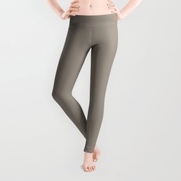 Midtone Cappuccino Greige Gray - Grey Solid Color Pairs PPG Gray By Me PPG1008-4 Leggings