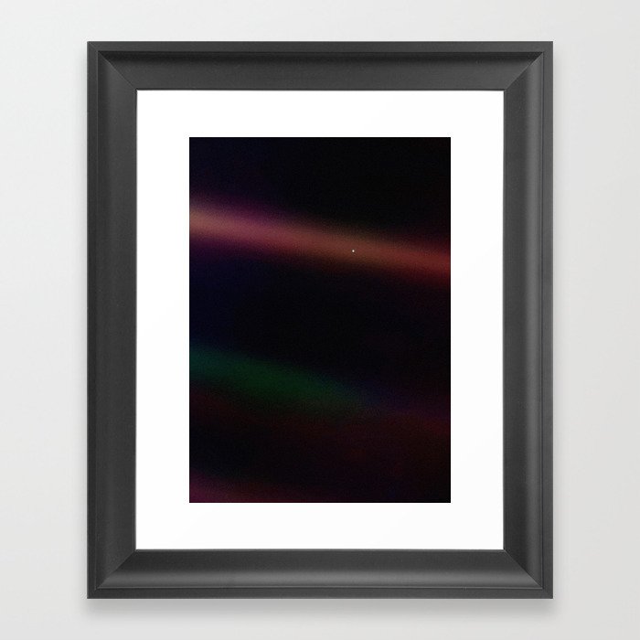 Pale Blue Dot — Voyager 1 (1990) Framed Art Print