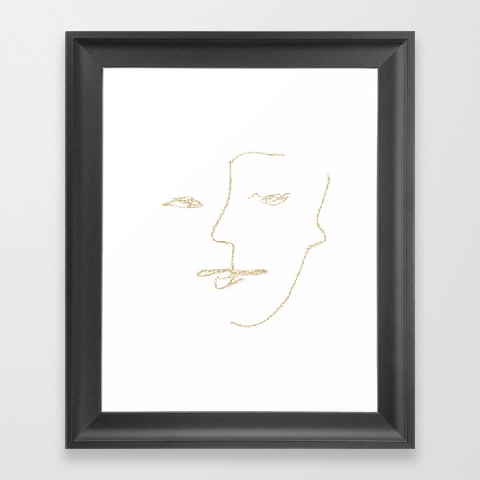 Facial Expression Series 1 - Dark Camel Framed Art Print