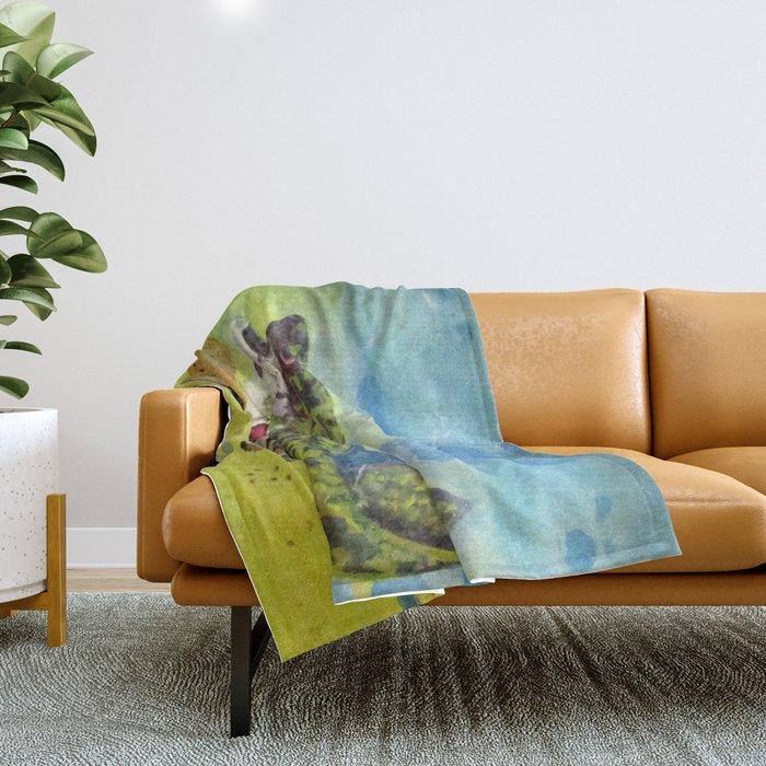 Hungry Trout Throw Blanket