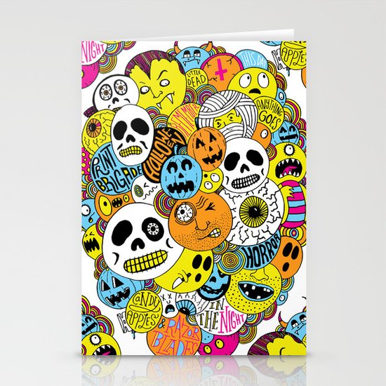 Halloween Print Stationery Cards