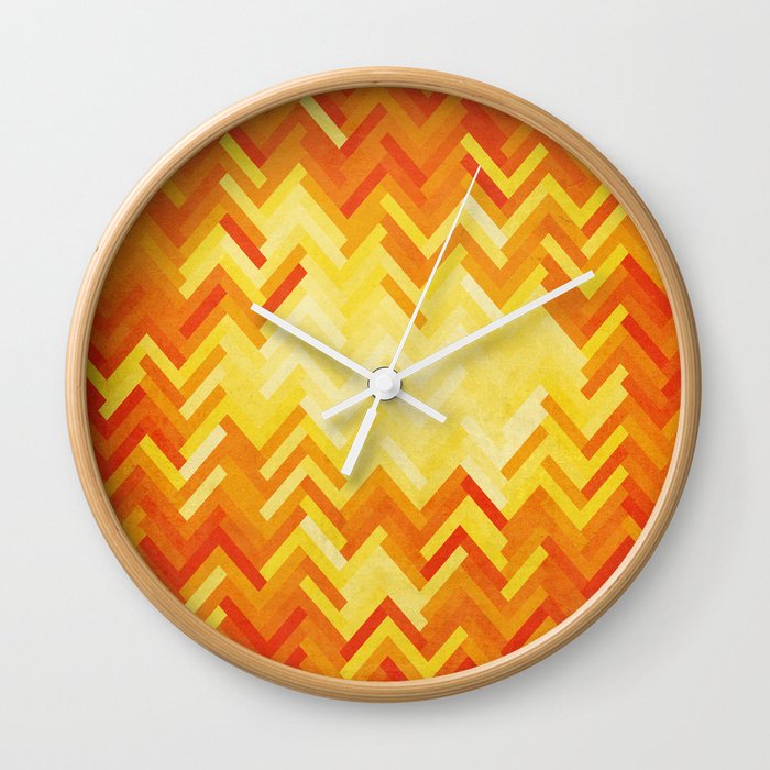 Fractal sun Wall Clock