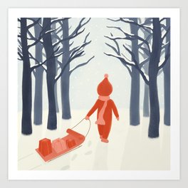 Frosty Forest Art Print