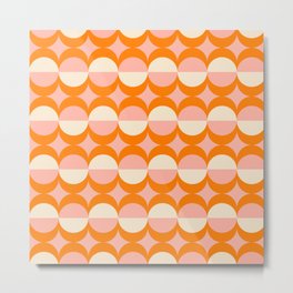 50s Mid Century Modern Circles Pattern Metal Print | Wavy, Floral, 1970S, Graphicdesign, 70S, 50S, Flower, 1960S, Abstract, Groovy 