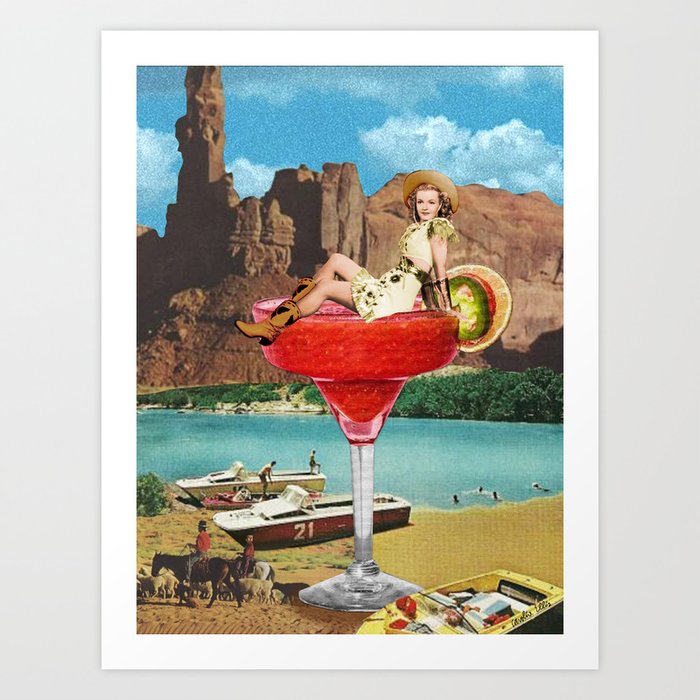 Cowgirl Cocktail Art Print