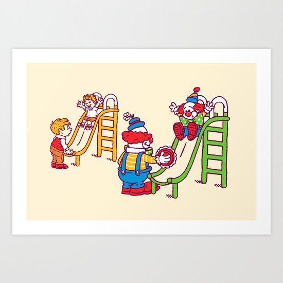 Playground pranks Art Print