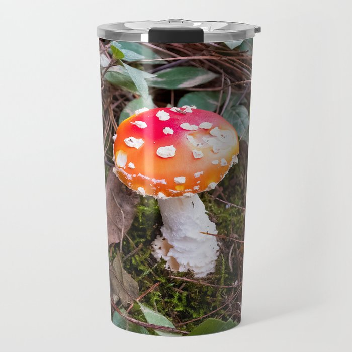 Cute small red and white mushroom Travel Mug