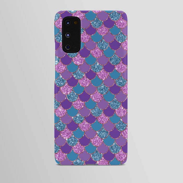 Glitter Mermaid Scales Purple Pink Teal Android Case