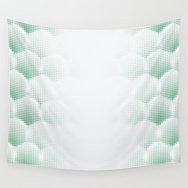 Clouds are Opening, Green White Wall Tapestry